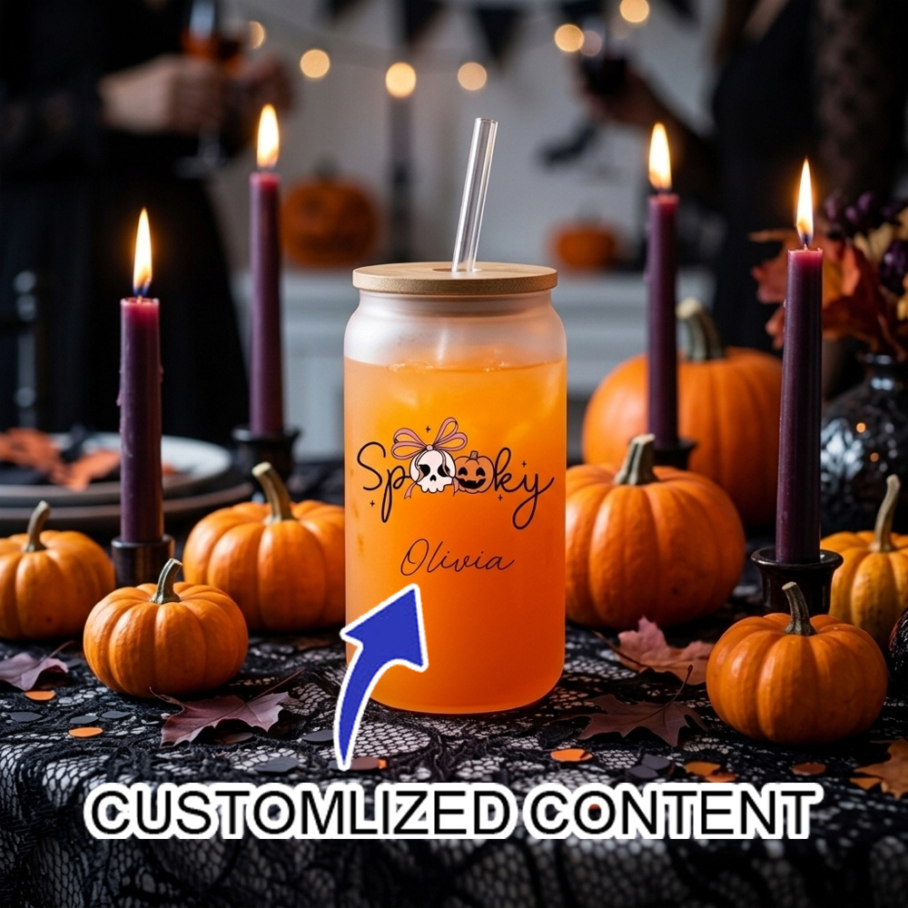 Coffee Equipment Camping - Gobelet en verre personnalisé pour Halloween