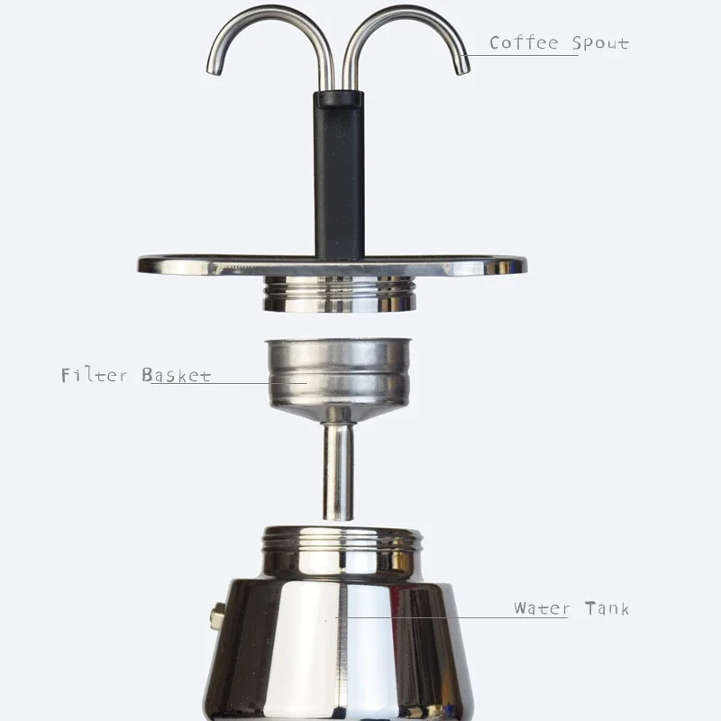 200ML Mini Moka Pot Double Tub - Coffee Equipment For Sale avis et prix