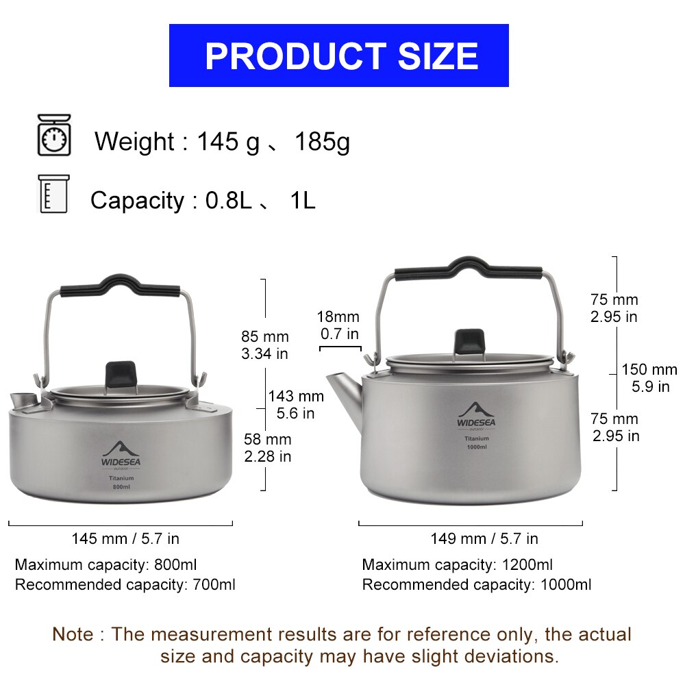 Widesea Camping titane bouillo - Coffee Equipment And Supplies avis et prix