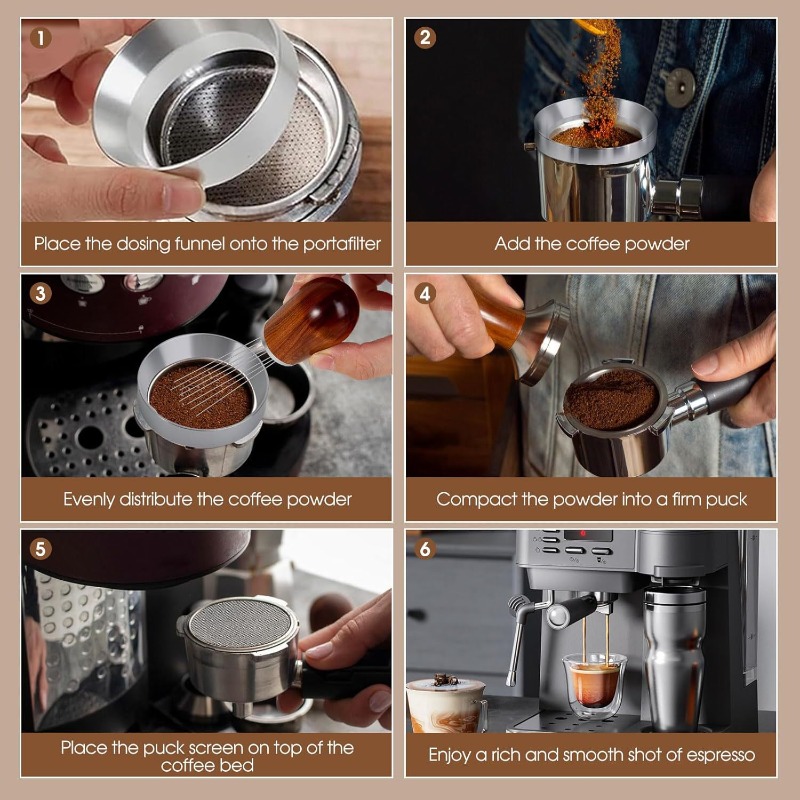 Kit de 7 pièces pour espresso  - Espresso Tamper Set avis et prix